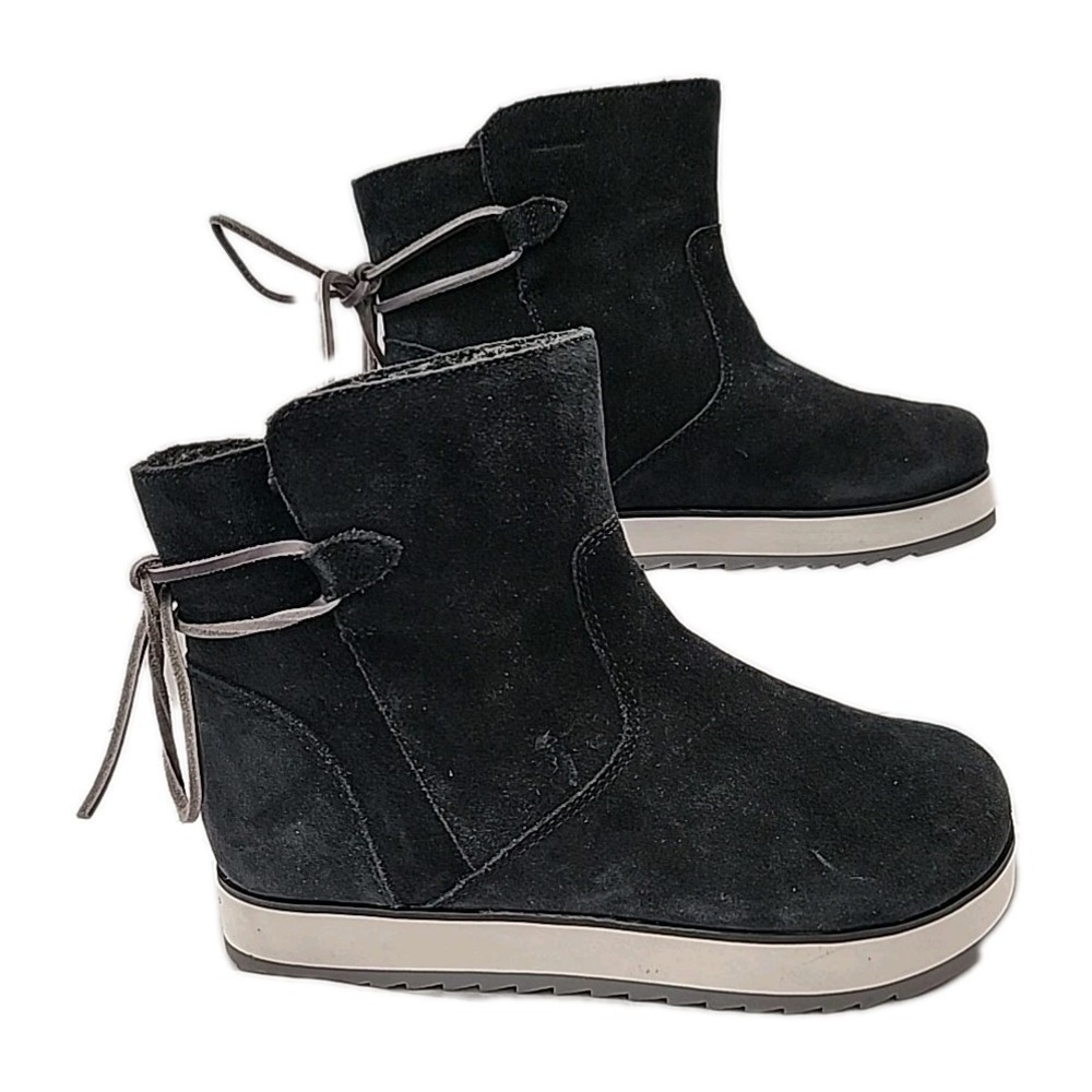 Merrell Juno Bluff Polar Waterproof Boot Black Suede Fleece Lined 200g Womens 8